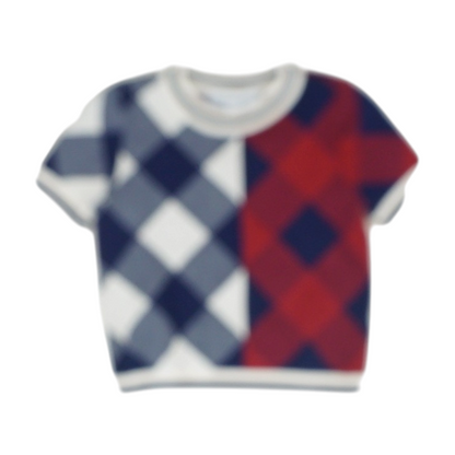 Navy Check T-Shirt