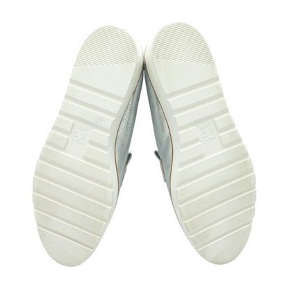 Silver Slip-On Flats