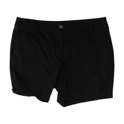 Black Solid Chino Shorts