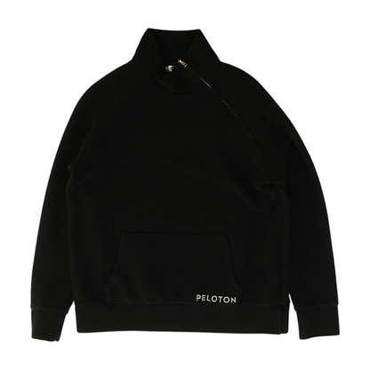 Black Solid Sweatshirt Pullover