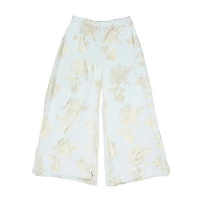 White Floral Pants