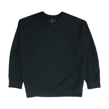 Black Solid Sweatshirt Pullover
