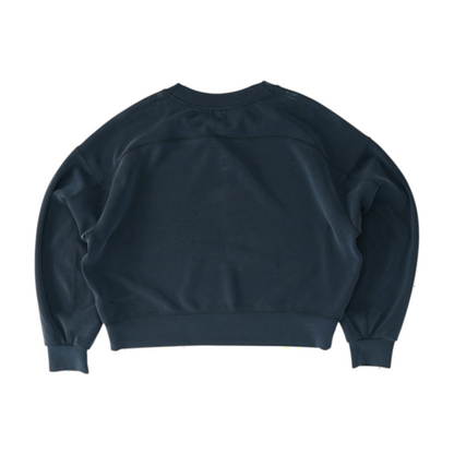 Navy Solid Sweatshirt Pullover