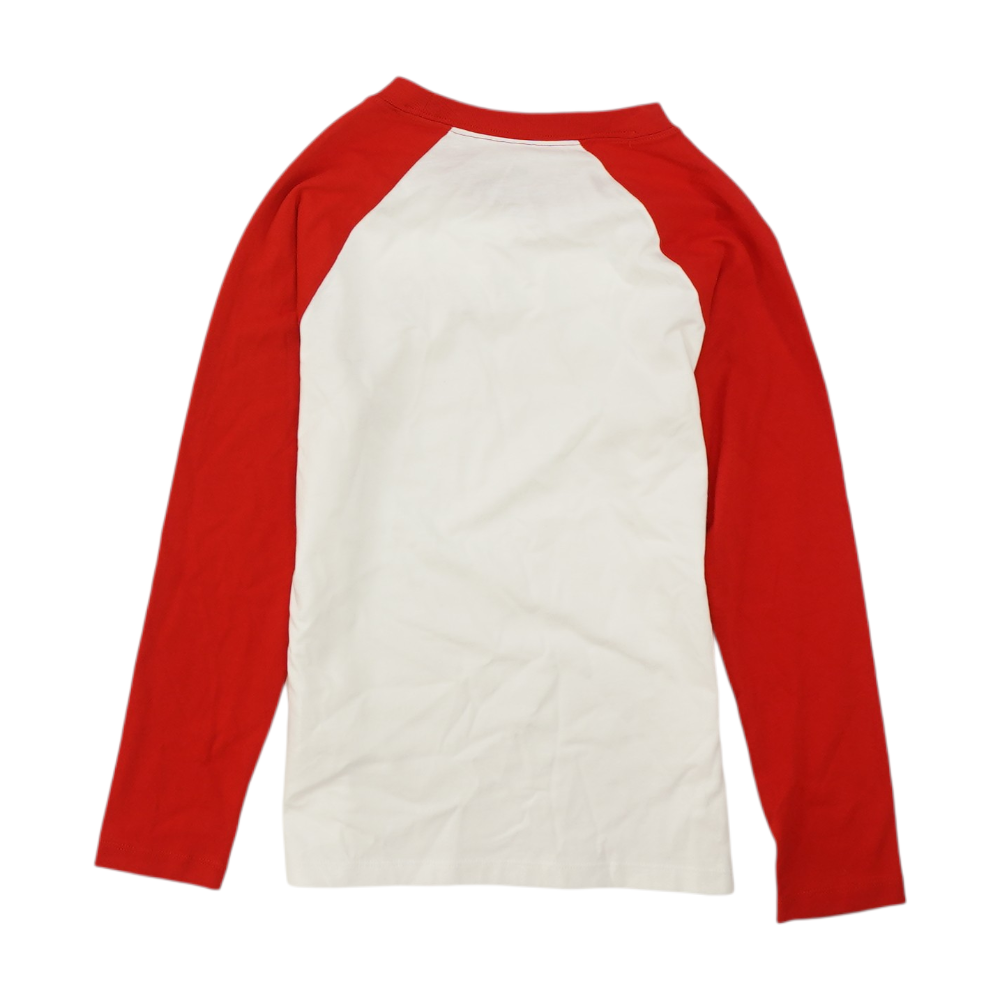 White Color Block Raglan T-Shirt
