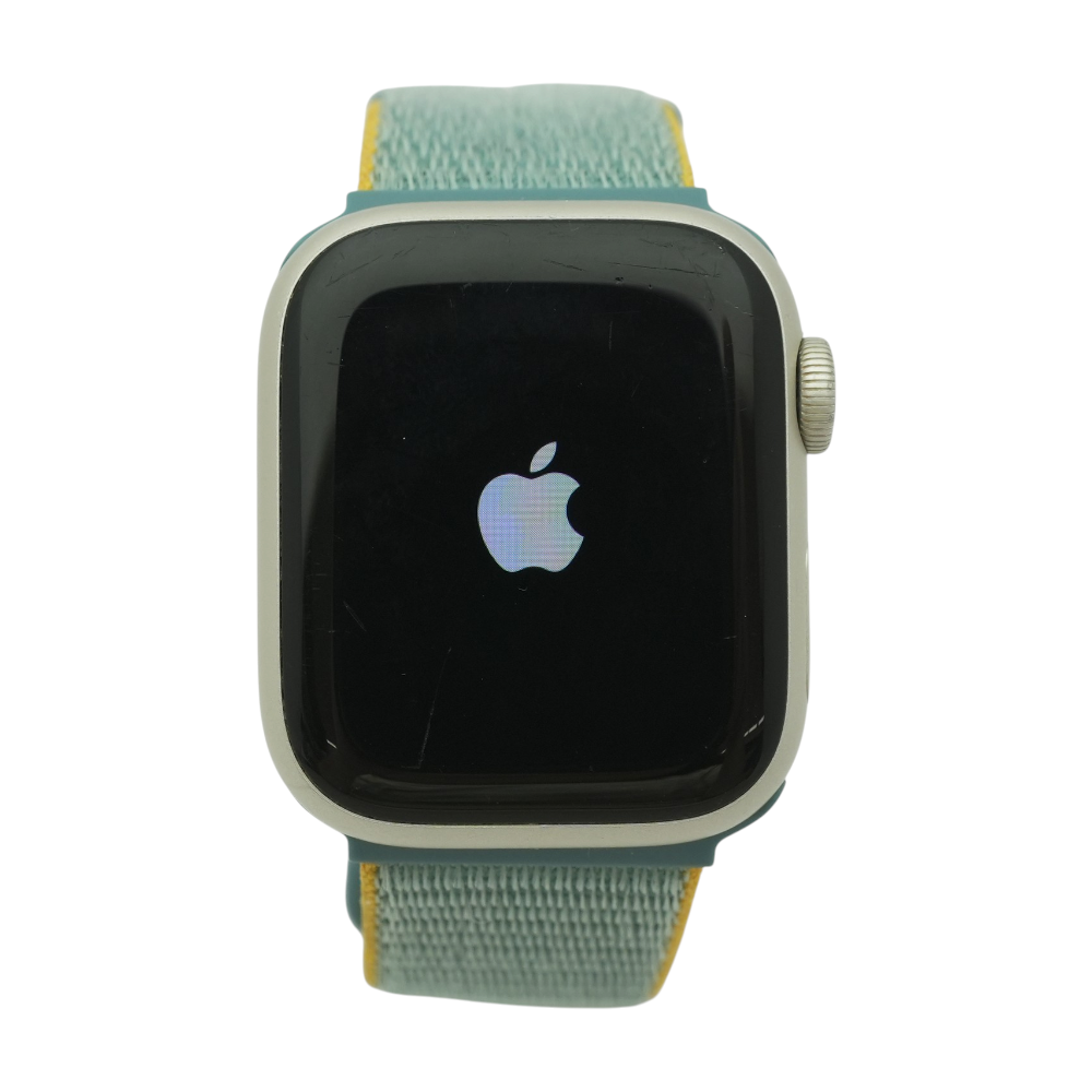 41mm Series 7 Starlight Smartwatch Green Band Small