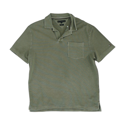 Green Solid Short Sleeve Polo