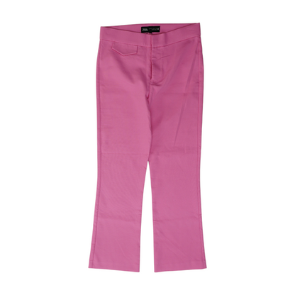 Pink Solid Capris