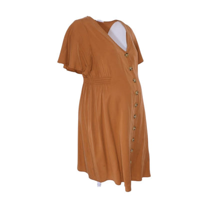 Rust Maternity Mini Dress