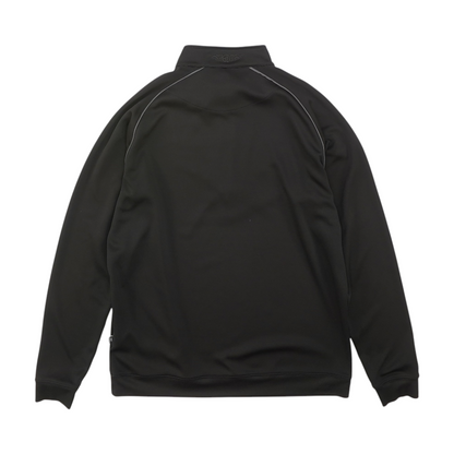 Black Solid 1/4 Zip Pullover