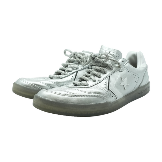 Silver Low-Top Athletic Shoes