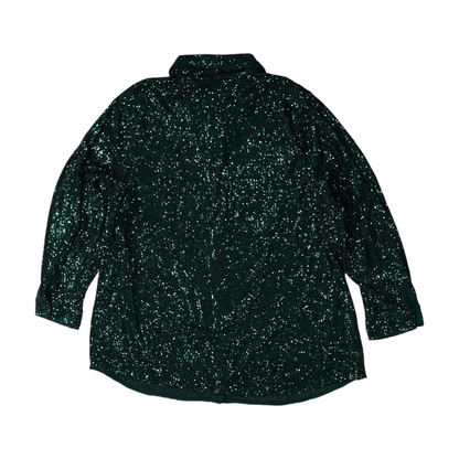 Green Plus Button Down