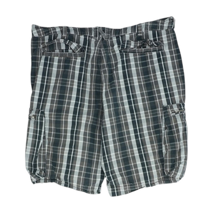 Gray Plaid 5-Pocket Shorts