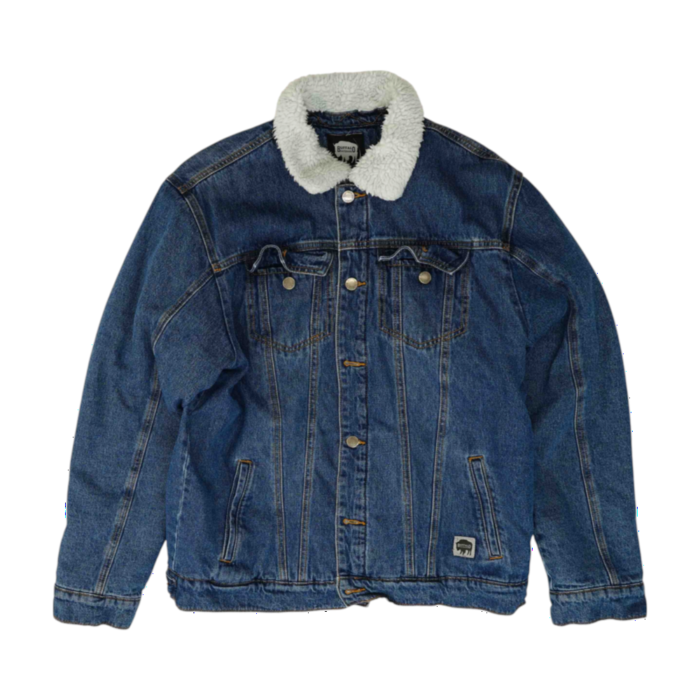 Blue Solid Denim Jacket