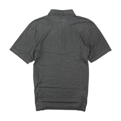 Gray Solid Short Sleeve Polo