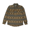 Brown Print Flannel Button Down