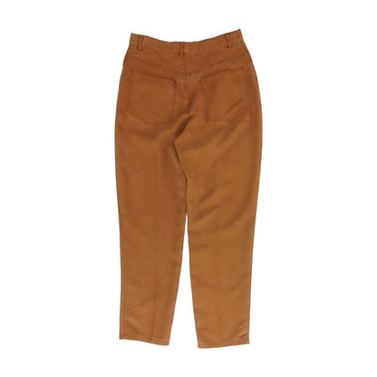Vintage Brown Solid Five Pocket Slacks