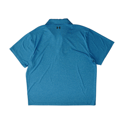 Blue Solid Short Sleeve Polo