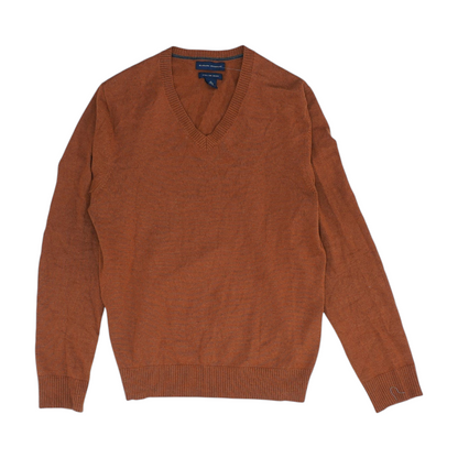 Rust Solid Pullover Sweater