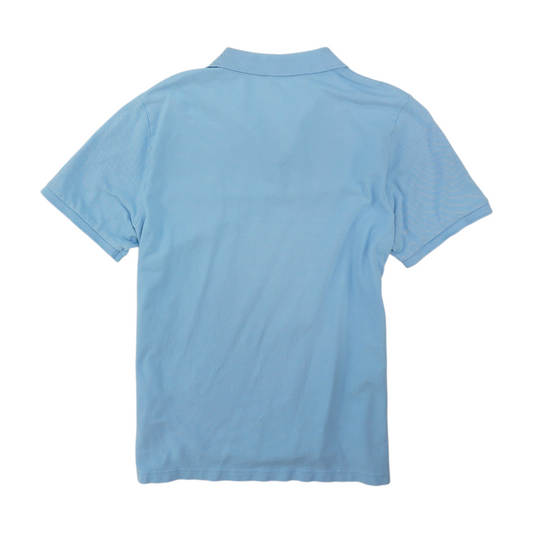 Hover Blue Solid Short Sleeve Polo