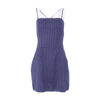 Navy Striped Mini Dress