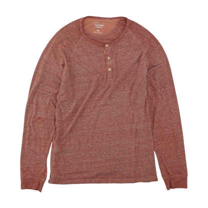 Red Solid Henley T-Shirt