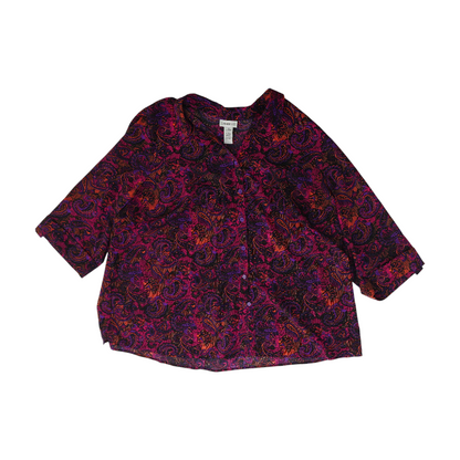 Purple Plus Paisley Button Down