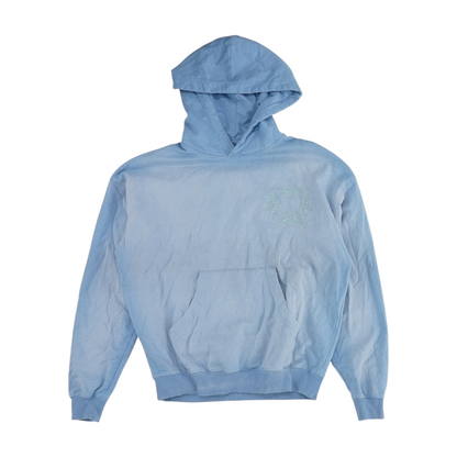 Blue Solid Hoodie Pullover