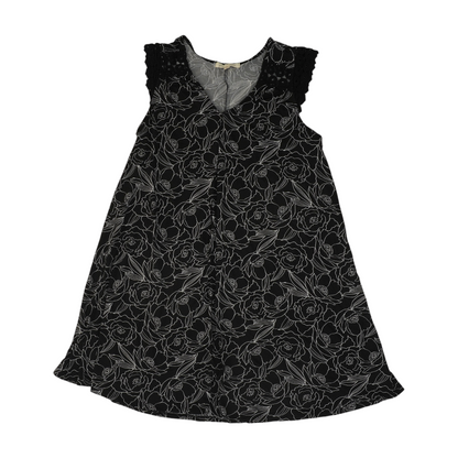 Black Floral Nightgown