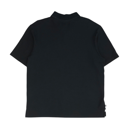 Black Solid Short Sleeve Polo
