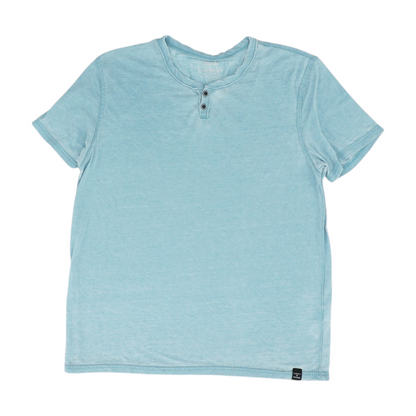 Blue Solid Henley T-Shirt