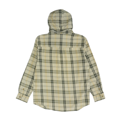 Beige Plaid Flannel Button Down
