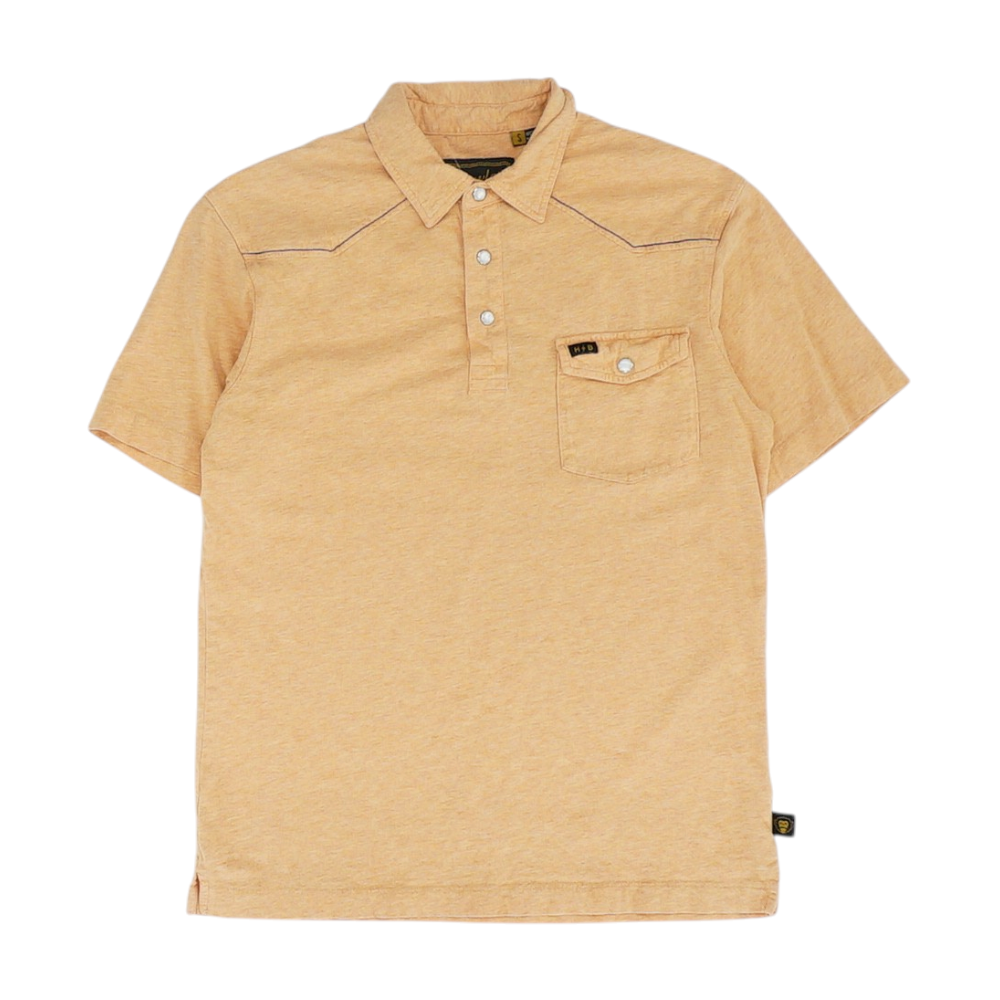 Orange Solid Short Sleeve Polo