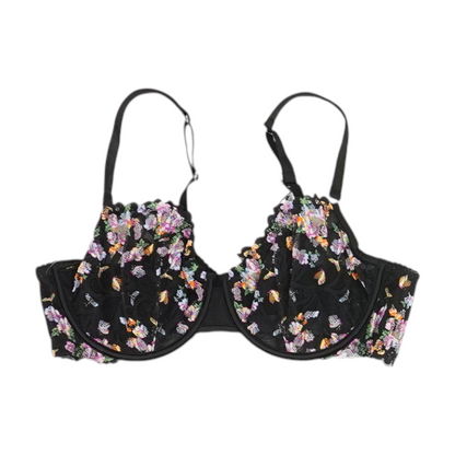Black Floral Bra