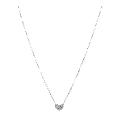 14K White Gold Diamond Pendant Necklace