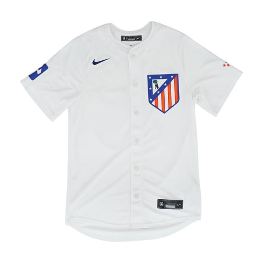White Madrid Solid Short Sleeve Jersey