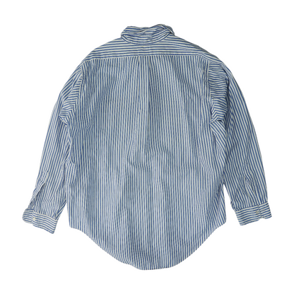 White Striped Long Sleeve Button Down