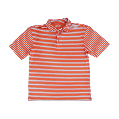 Red Striped Short Sleeve Polo