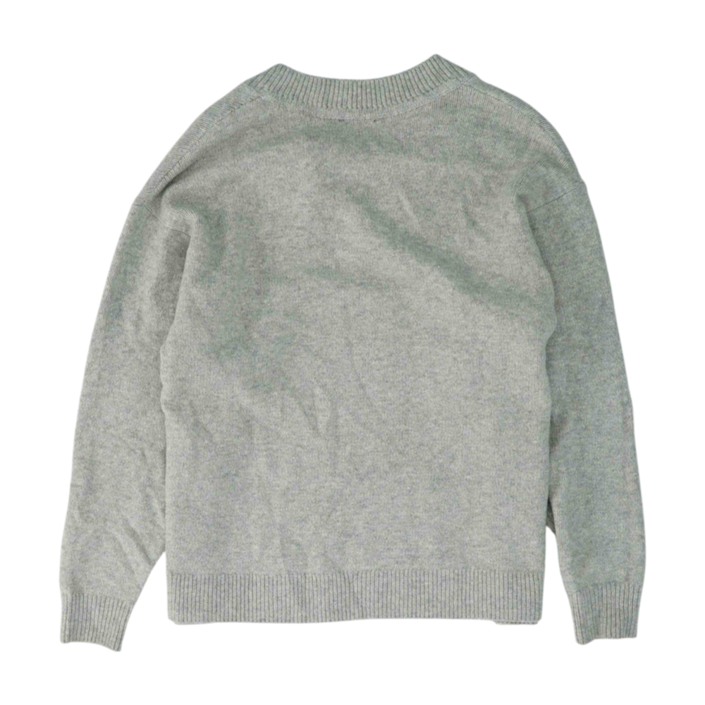 Gray Solid Pullover Sweater