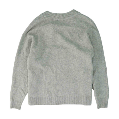 Gray Solid Pullover Sweater