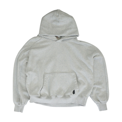 Gray Solid Hoodie Pullover