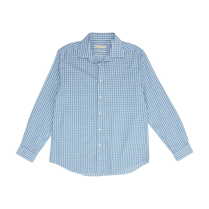 Blue Check Long Sleeve Button Down