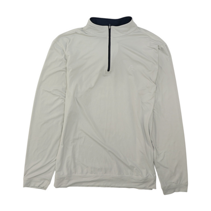 Gray Solid 1/4 Zip Pullover