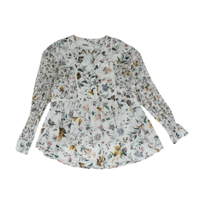 White Floral Blouse