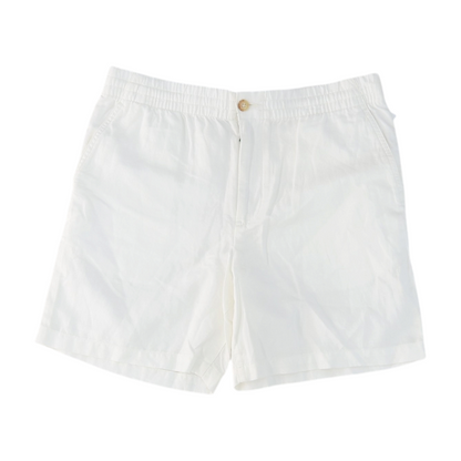 White Solid Chino Shorts