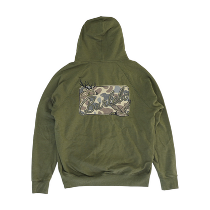 Green Solid Hoodie Pullover