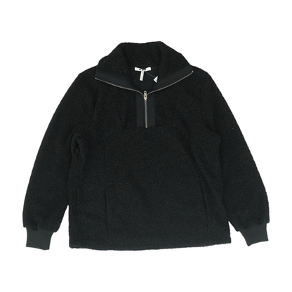 Black Solid 1/4 Zip Pullover