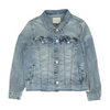Blue Solid Denim Jacket