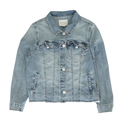 Blue Solid Denim Jacket