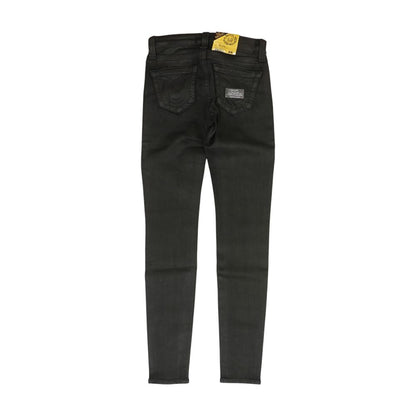 Black Mid Rise Skinny Leg Jeans
