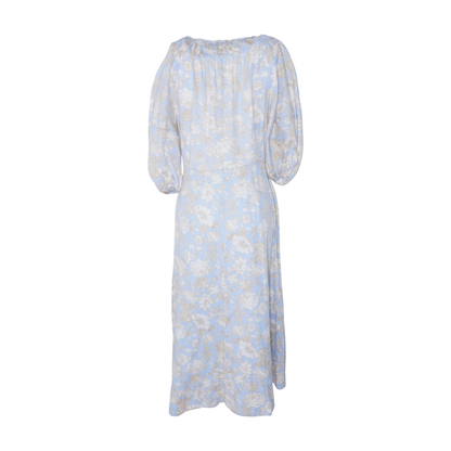 Blue Floral Midi Dress